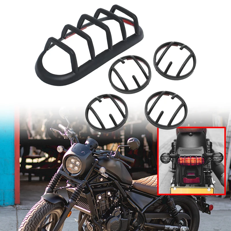 Fit For Honda Rebel CMX 250 300 500 1100 2020-2021 Motorcycle Accessories Turn Signal&Brake Tail Light Guard Protection Cover