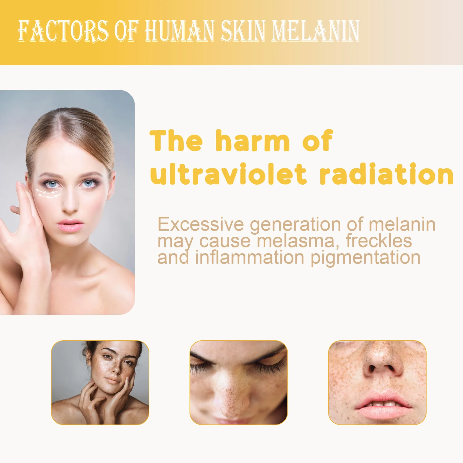 Melanina Reduzir Soro Facial, Brilho Mesmo Da Pele, Removedor De Sardas De Melasma, Tratamento De Pigmentação, Hidratante, Soro Facial