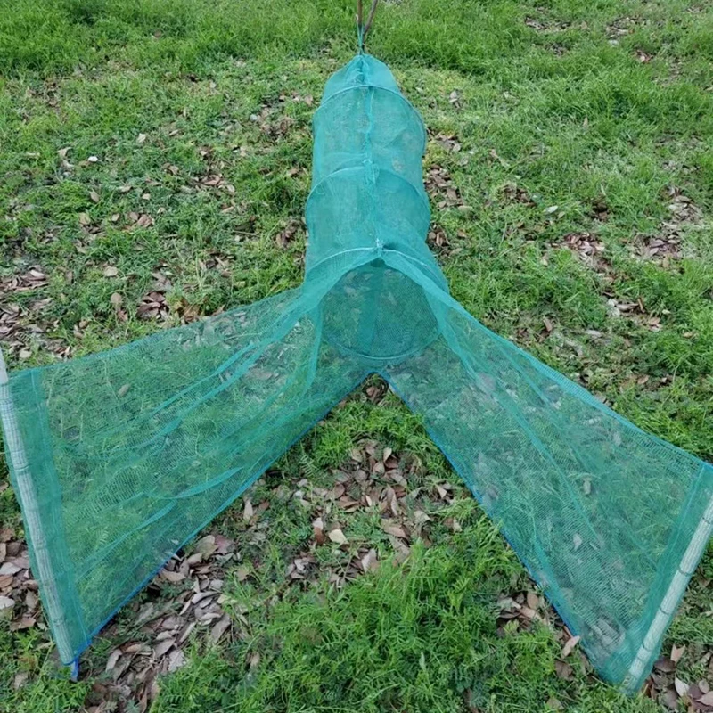 

Lawaia 4m/5m/6m Fish Trap Portable Fish Shrimp Mesh Cage Fishing Trap Network Foldable River Blocking Net Fishing Nets Tool