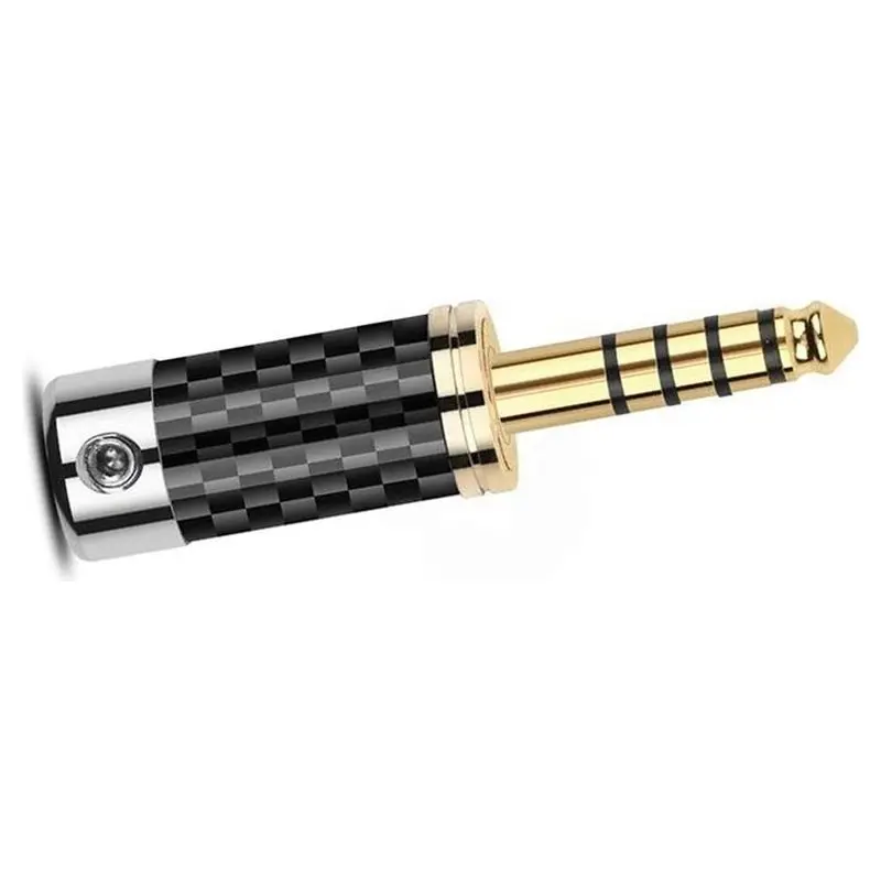 [NEW!】 Plug Microphone Cable Connector 5 Poles Stereo Jack Balanced Adapter 4.4Mm Male Carbon Fiber Audio Jack
