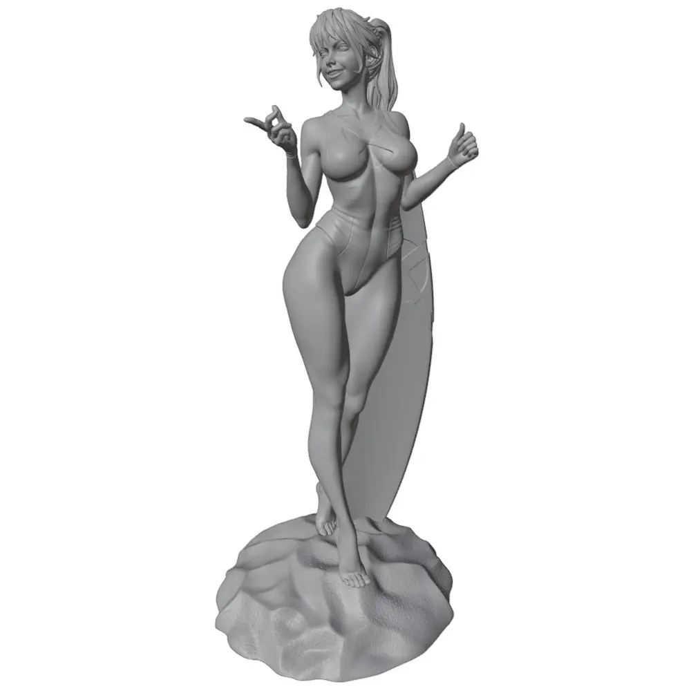 1/24 Sexy Girl Resin Model Kits GK Miniature 3D Printed Gray Model Figurine DIY Doll Model Unassembled And Unpainted