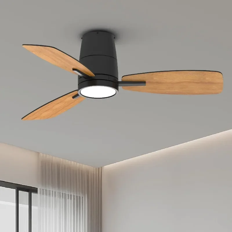 TALOYA Ceiling Fan with Lights and Remote Control 42inch Multifunctional Quiet Fan with Three Color Temperature,Brightness Light