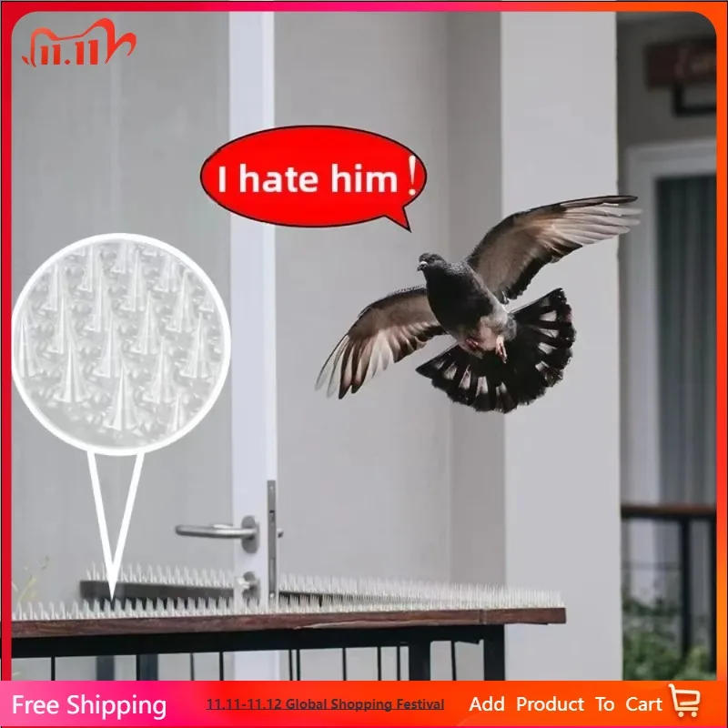 Bird Repellent Spikes Anti Pigeon Balcony Anti Bird Droppingsbird Repellent Device Home Air Conditioner, Outdoor Unit, Top Floor