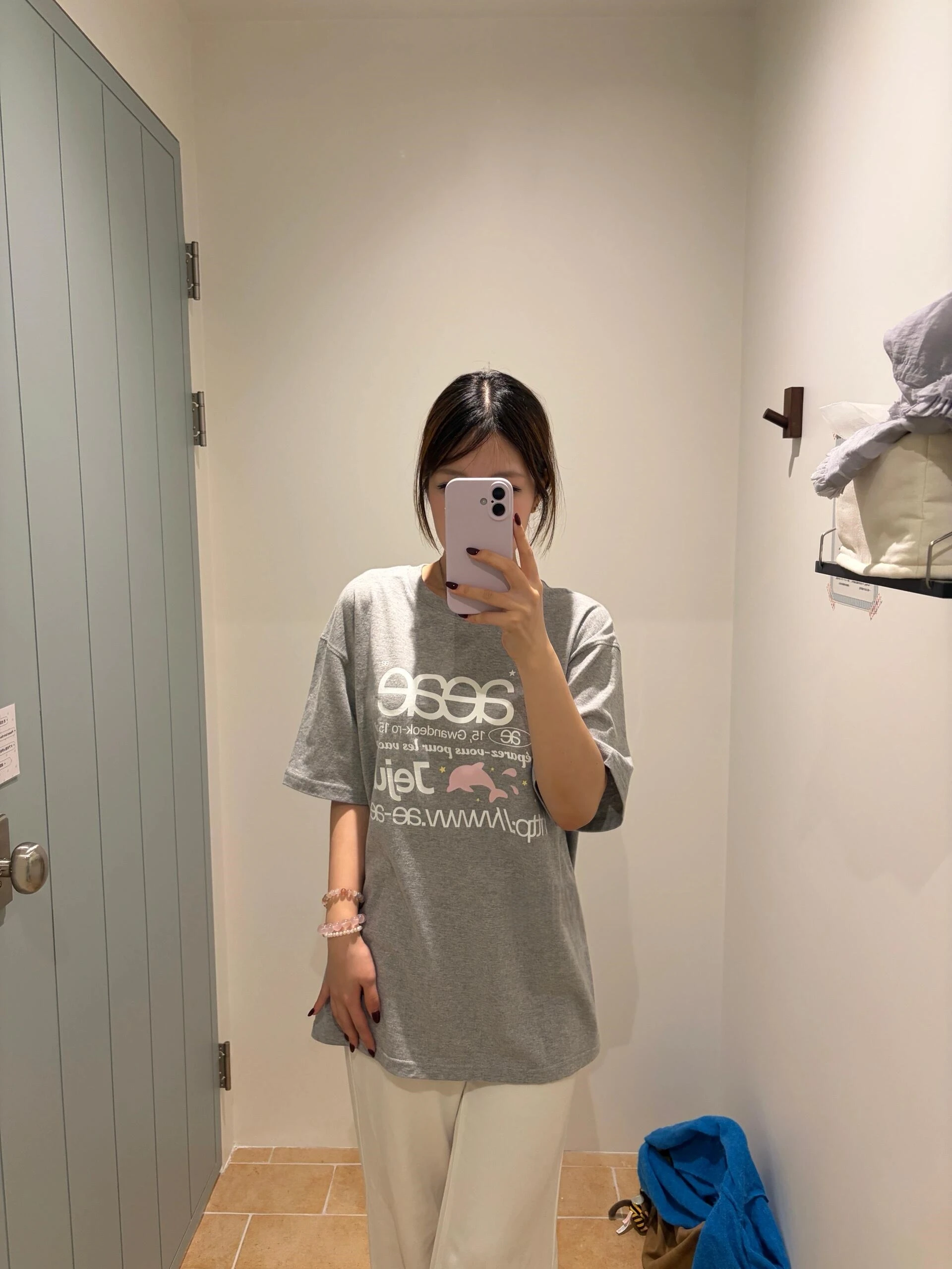 Limited Edition Cute Dolphin Letter Print Short Sleeve Loose Top T-Shirt Cotton Sweet Style College Sweetness AEAE Brand
