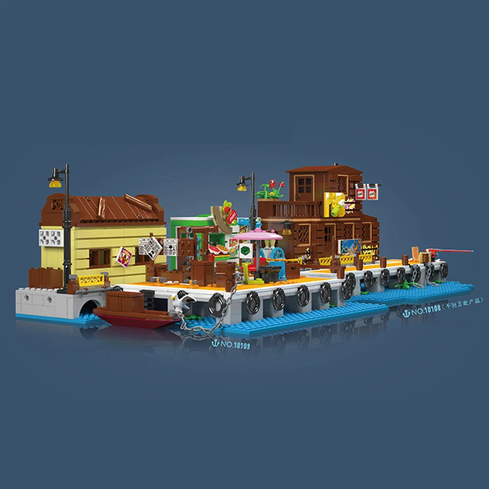 Creative Architecture Set Loading Dock Building Blocks Educational Assembly Display Gift for Boys Girls Collection