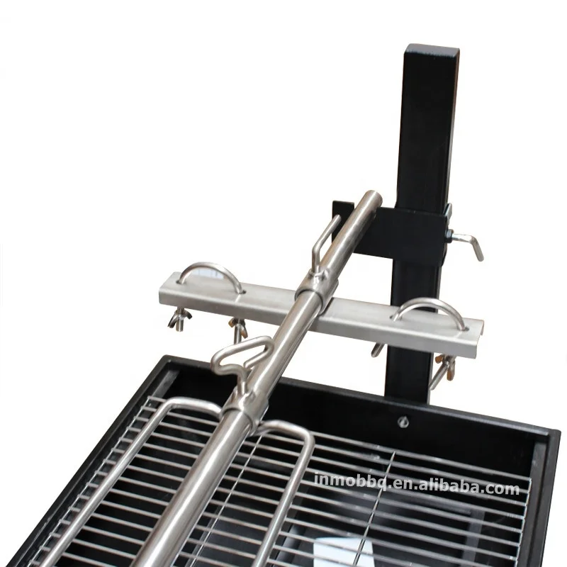 Bbq Islands Black Barrel Type Outdoor Grill Charcoal Barbeque With Trolley