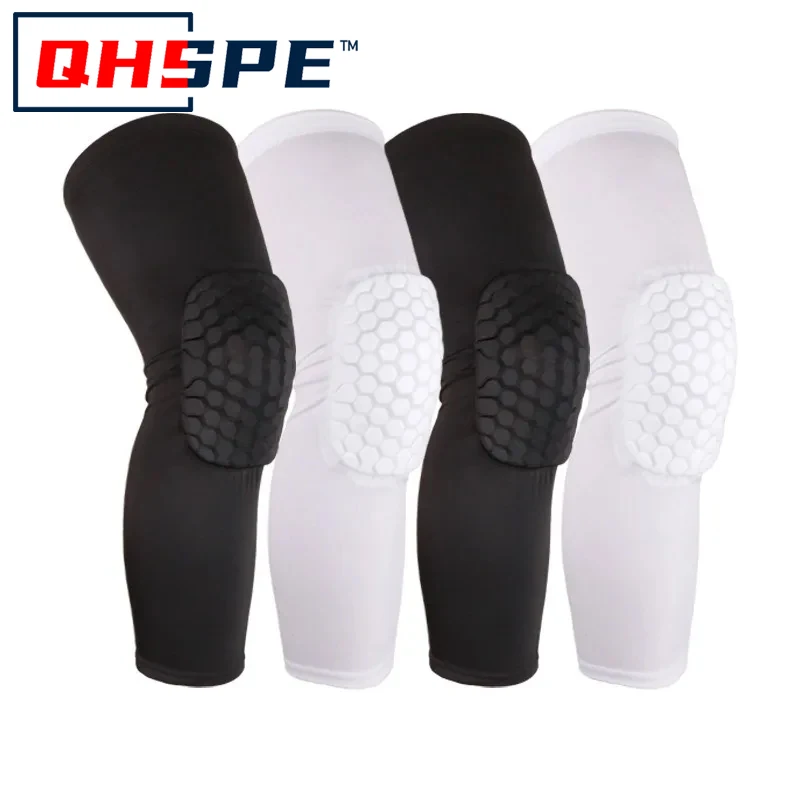 

1 пара наколенников для баскетбола и волейбола, поддержка сотовой пены, наколенники с компрессионными рукавами для ног, спортивные наколенники