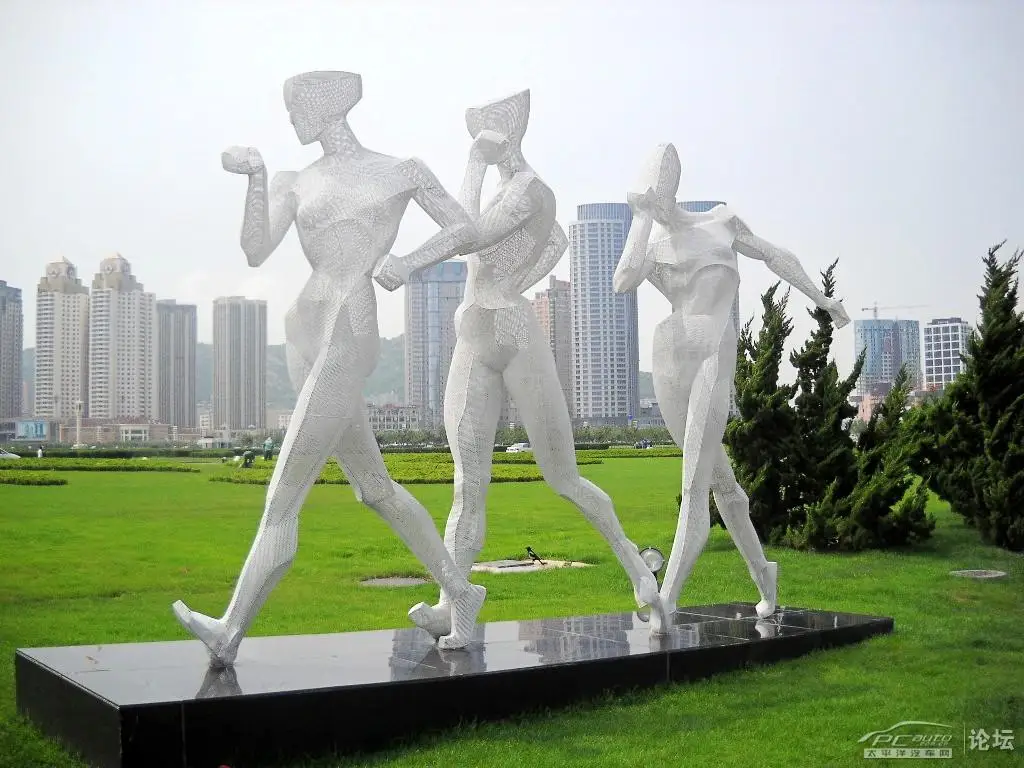 Artigianato in metallo con decorazione quadrata per scultura sportiva in acciaio inossidabile caldo