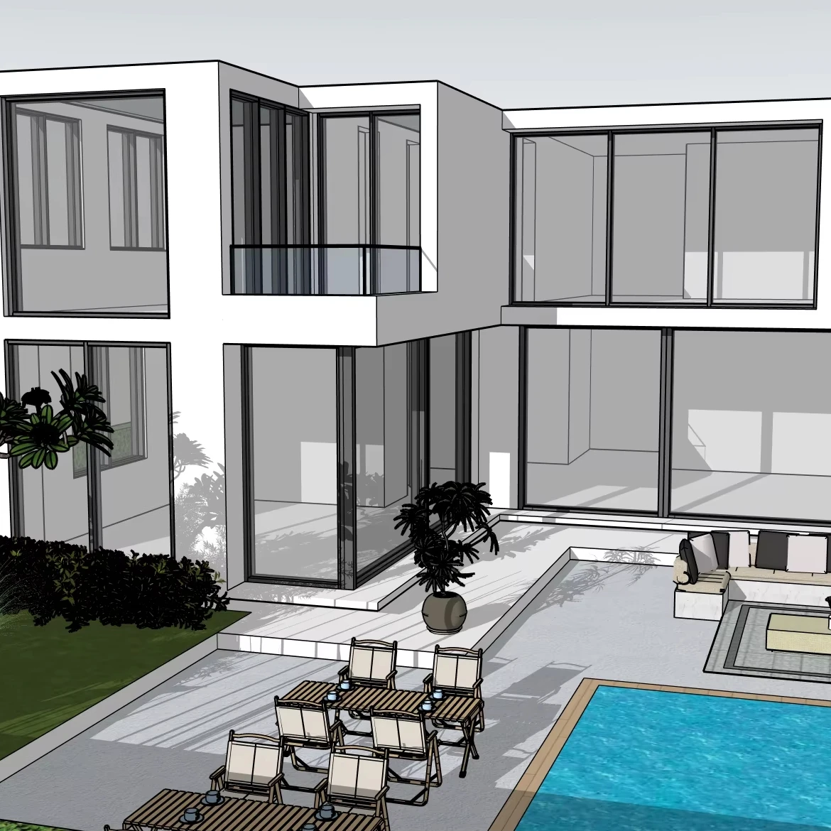 Luxury Double-Layer Prefab Villa Modern Design Light Steel Structure Prefabricated House for Big Luxury Hotel Living Space