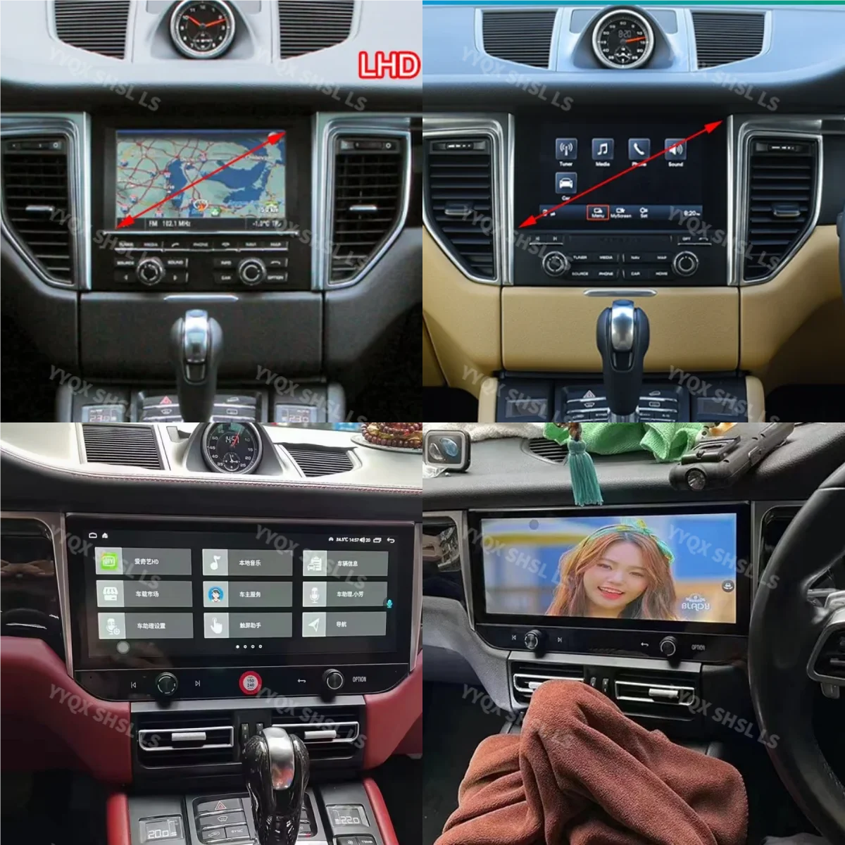 

12.3" For Porsche Macan 2014-2017 Car Multimedia Video Player GPS Navigation Radio Android 8+128G 8Core CarPlay 4G 360Camera