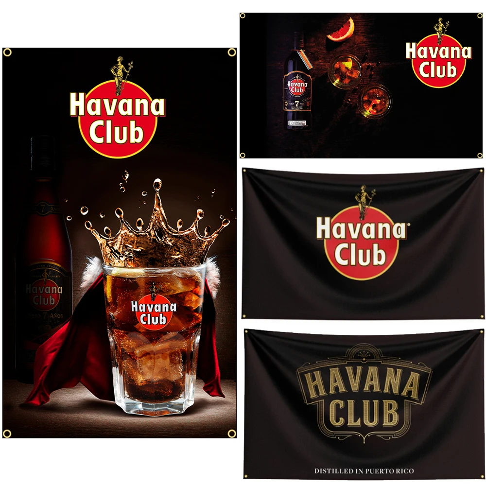 JimonFlag 90x150cm 3X5FT Havana Clubs Flag Polyester Printed Wine Banner For Decor