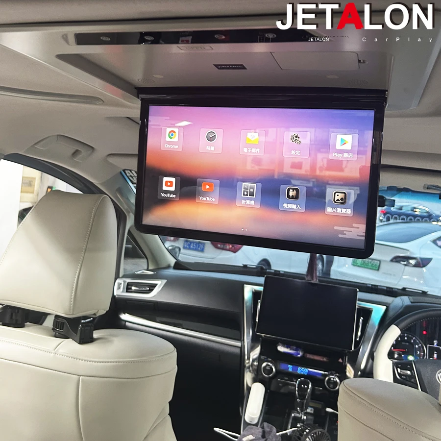 15.6inch Roof Ceiling Monitor For Toyota Alphard 30 Series MP5 IPS LED Screen WIFI USB HDMI Multimedia Video Player Video Inputs