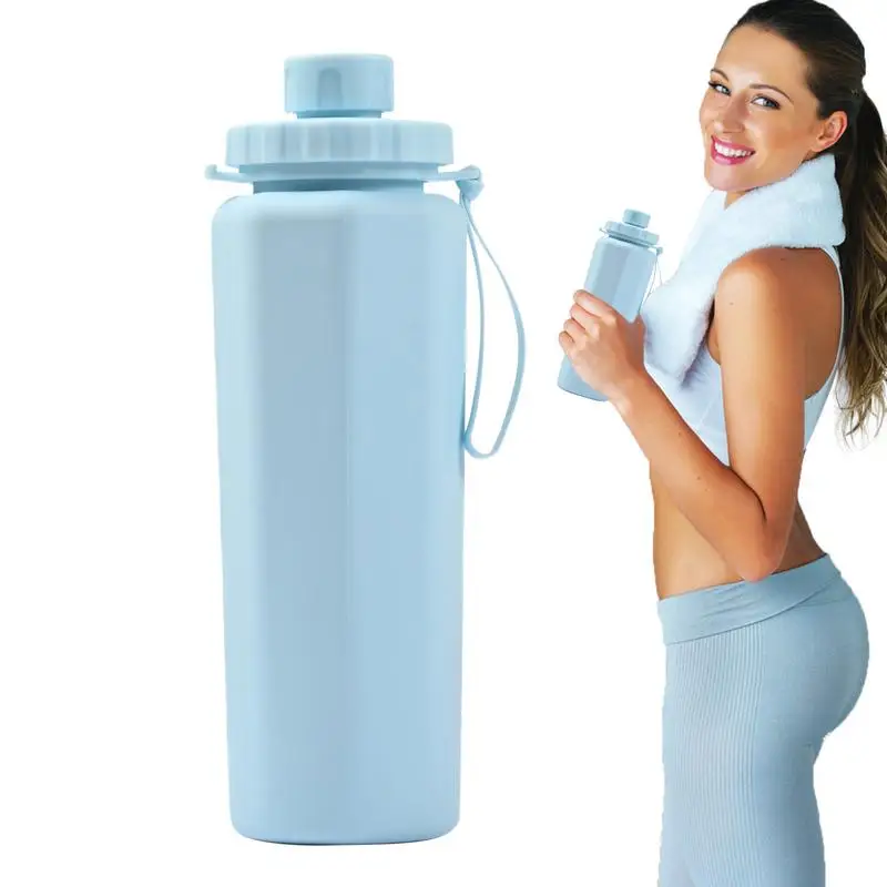

Cycling Water Bottle Large Capacity Silicone Water Bottle Portable Leakproof Sports Drinking Cup For Cycling Hiking Running