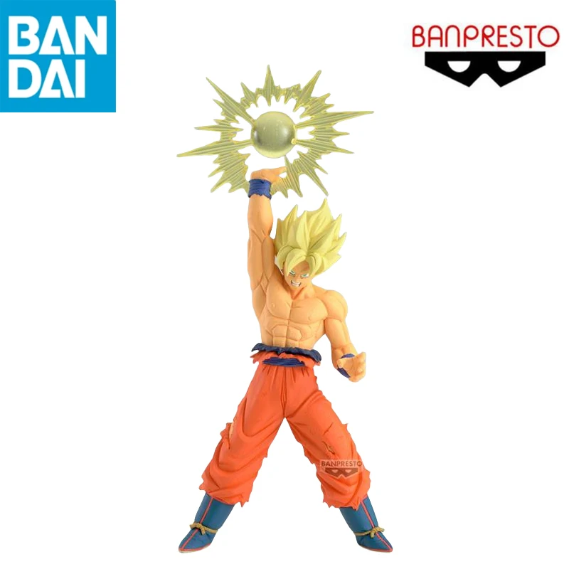 

Original Bandai Dragon Ball Z Silver Hair Son Goku Super Saiyan Yellow Hair Gxmateria Anime Peripheral Figures Toy Gifts