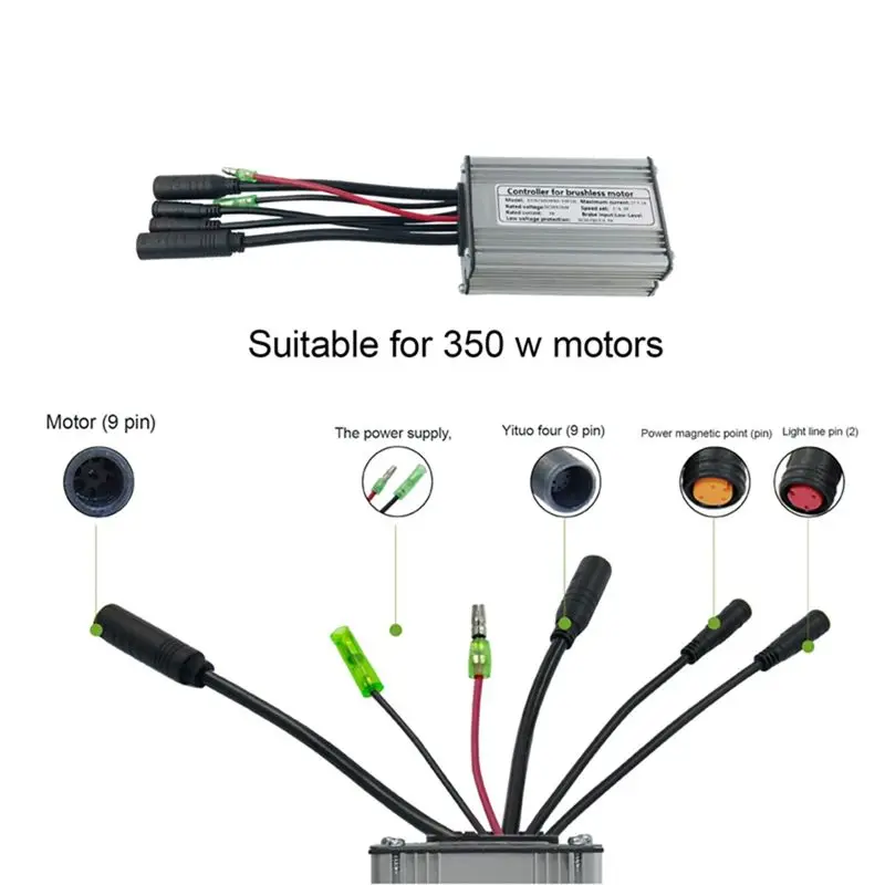 

Новый комплект контроллера синусоидального тока AD45 для электровелосипедов и электросамокатов, контроллер синусоидального тока с дисплеем LCD4, 36/48В 17А 350Вт