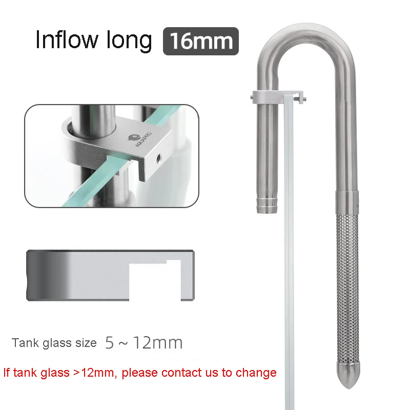 JFENGLI Aquapro Mini Skimmer Zufluss Edelstahl Einlass Auslass rohre Garnelen Wasserfilter Lilie Aquarium Aquarien Zubehör Fischs chale 6