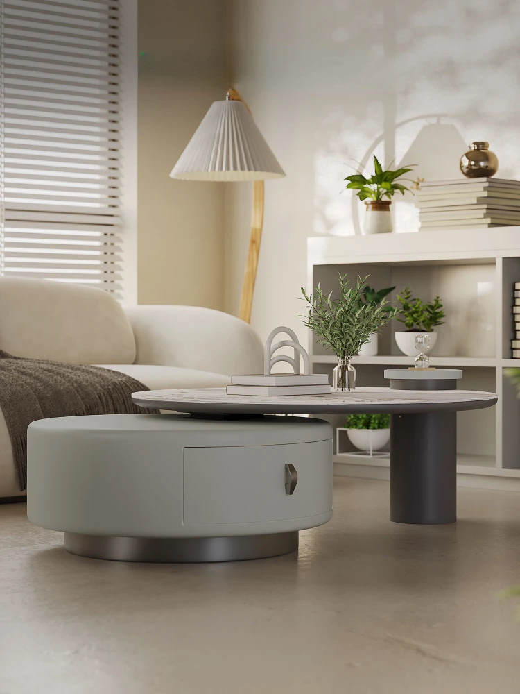 High-End Affordable Luxury Modern Coffee Table Small Apartment Creative round Tea Table