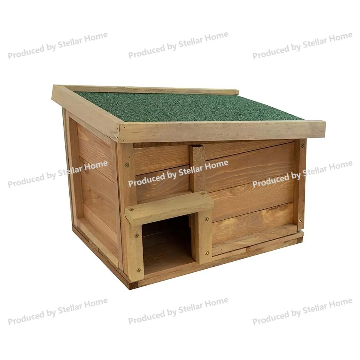 

Деревянный домик для ежей и мелких животных для сада и леса, уличный, с войлочной крышей