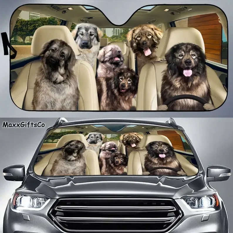 Sarplaninac Car Sun Shade, Sarplaninac Windshield, Dogs Family Sunshade, Dog Car Accessories, Car Decoration, Gift For Dad, Mom