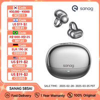 Sanag S8S AI Ear Clip Earphones AI Translation Bluetooth 5.4 Wireless Open Ear ENC Noise Reduction Headphones Sports TWS Earbuds