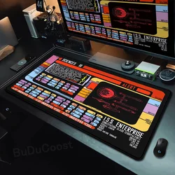 Large Size Non-slip Mousepad Computer Gaming Star Trek Office Accessories Xxl Keyboard Deskmat Anime Starship Blueprint Mice Pad