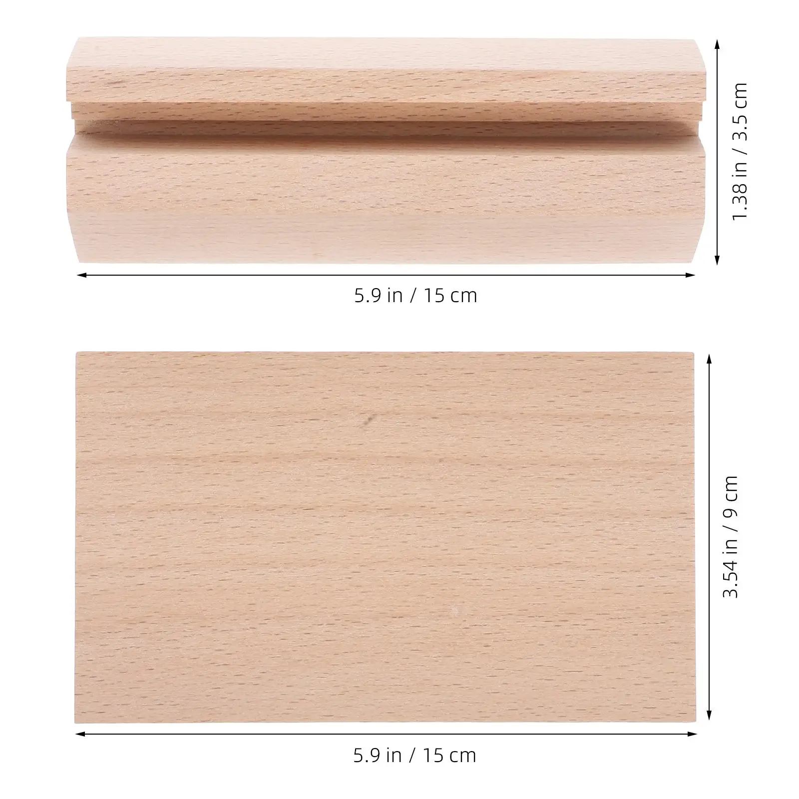 Wooden Desk Base Card Display Holder Slot 7mm Business ganizer Rustic Wood Cards Displaying Accessory Place Table Picture Stand