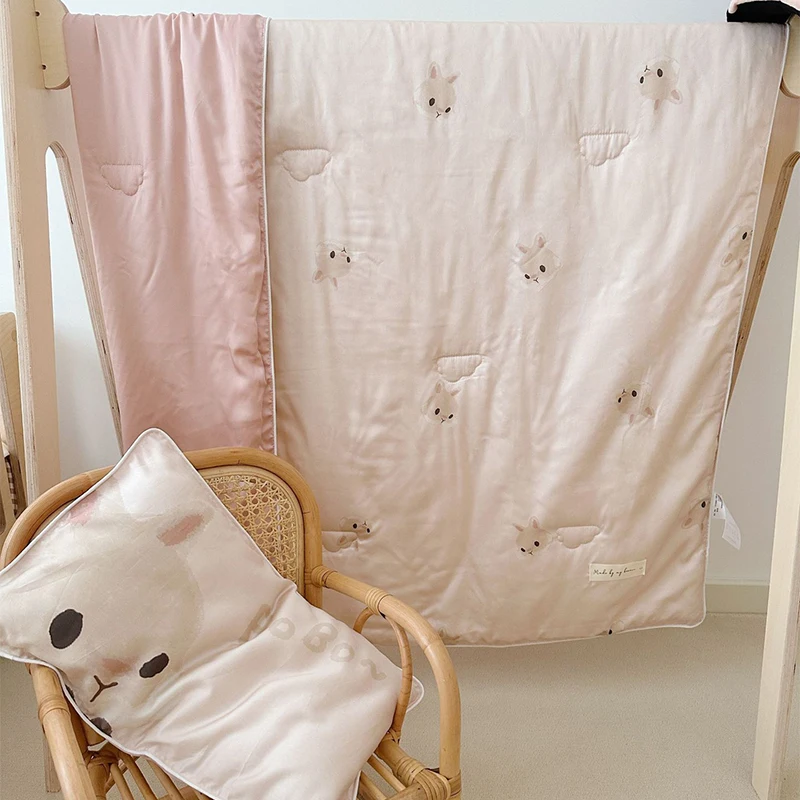 Summer Cartoon Children Cover Quilt 60s Tencel Kindergarten Air-conditioning Quilt Soft Breathable Blanket Quilted Bed Covers 이불