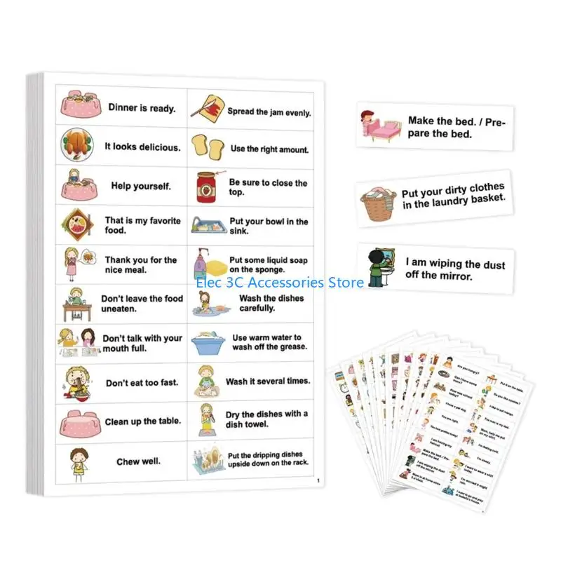 Y51A Interactive English Vocabulary Sticker Language Teaching Aid for Kid Students