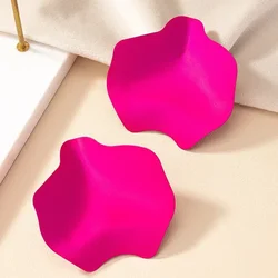 Trendy Irregular Colorful Enamel Metal Earrings For Women Geometric Party Holiday Gift Fashion Jewelry Ear Accessories DE041