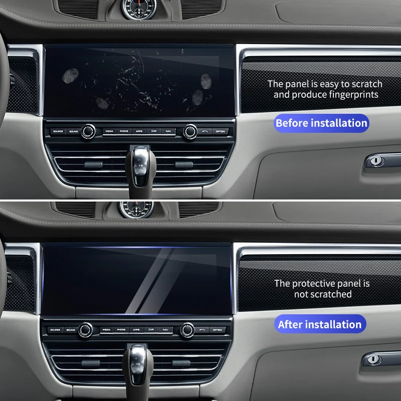 Para Porsche Cayenne Palamela Macan 718 consola Panel de engranaje Protector de pantalla pegatina película protectora de TPU accesorios interiores