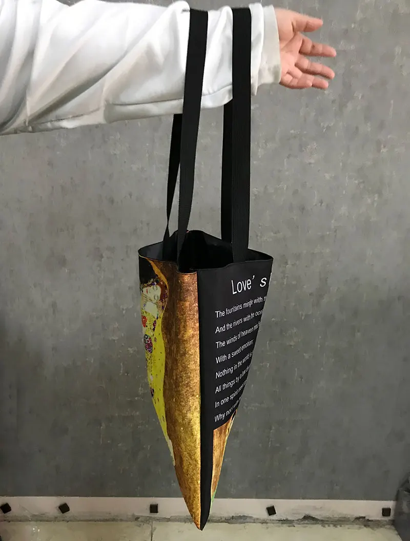 Bolsa de ombro com estampa gótica para mulheres, sacolas de lona, bolsa de vampiro de grande capacidade, sacolas reutilizáveis para meninas