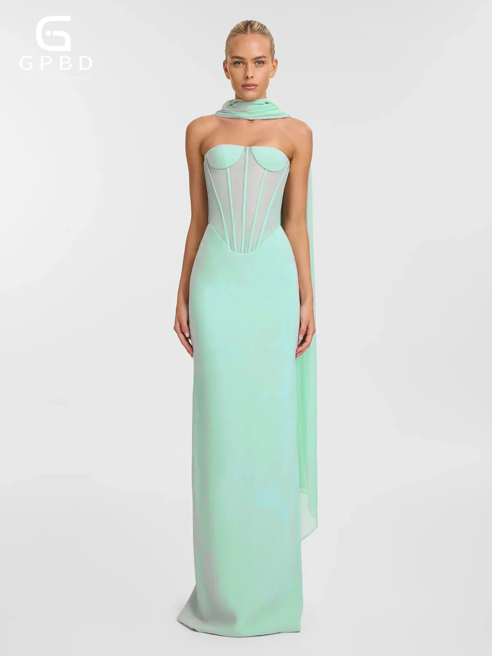 فستان صيفي جديد لعام 2025 بدون حمالات وطويل على شكل هيكل السمكة للنساء مثير بدون ظهر أنيق للسهرة فساتين الزفاف #1