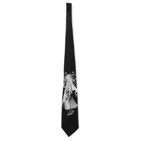 YAMAMOTO-Style 2024 HighQuality Clothing Accessory Unisex Dark Style Comic Silk Printed Tie For Men And Women