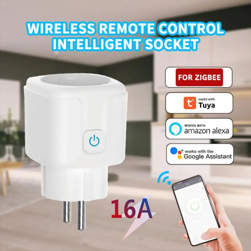 

Tuya Zigbee 3.0 Smart Plug EU 16A/20A With Power USB Plug Monitor Smart Life Wireless Socket Work With Alice Alexa Google Home