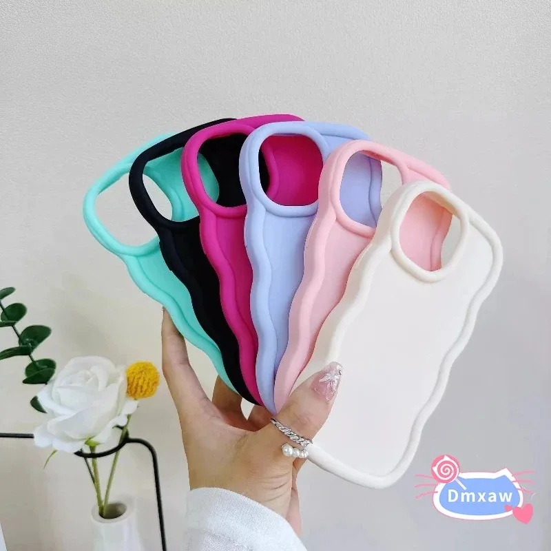 3D Wave Phone Case For Infinix Smart 9 8 7 6 5 Pro Plus HD 2021 2020 4 Zero 30 5G 4G Simple Cute Soft Shockproof Matte Cover