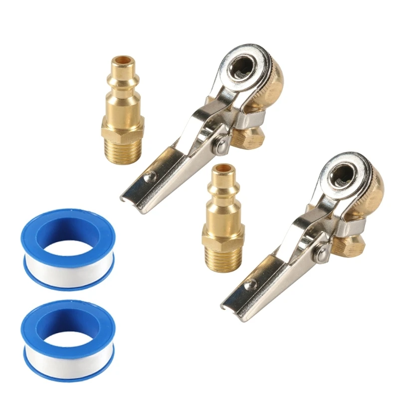 

Q39F 1/2Pcs Air-Chuck 1/4NPT OpenFlow Brass Tire Air-Chuck Car Truck Tyre