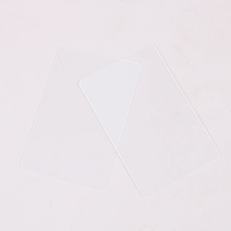 10Pcs  Pvc Blank Transparent Business Card Plastic Waterproof Without Printing For Handwriting School Office Supplies