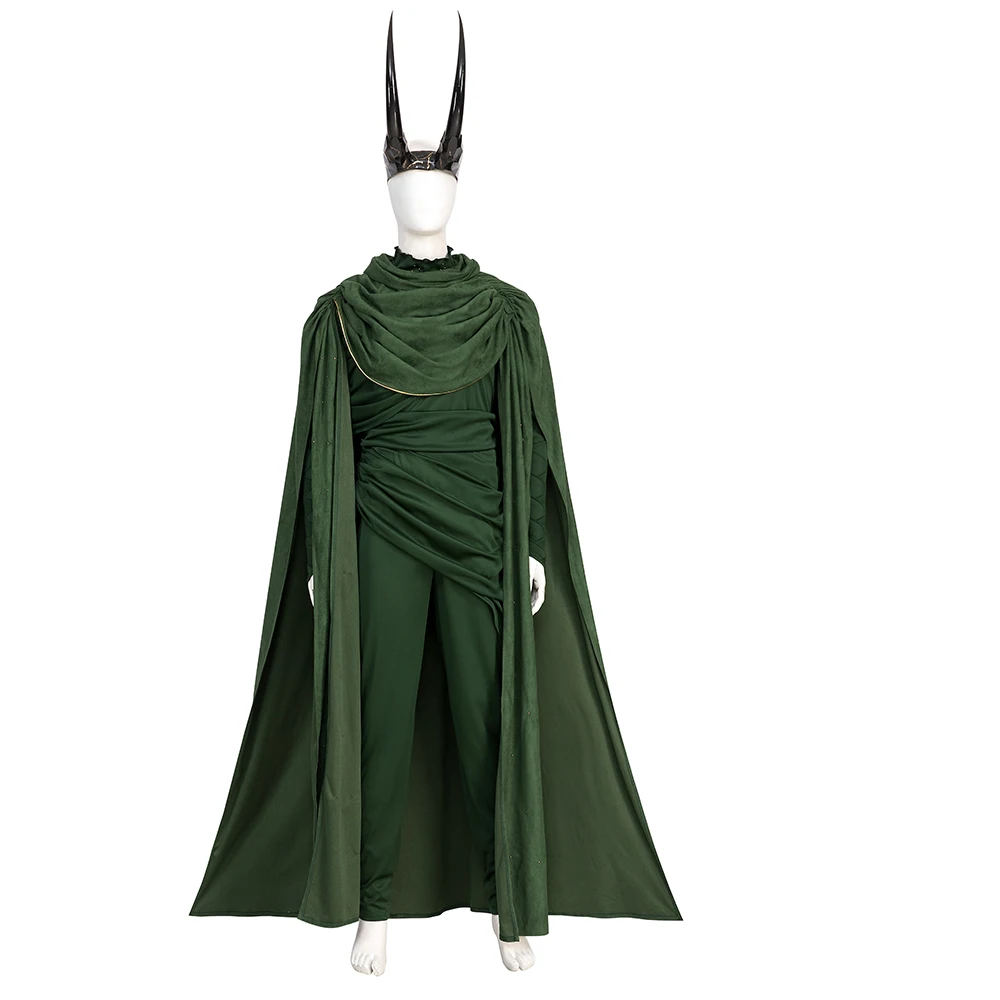 

Movie Loki Laufeyson Cosplay Costume Mens Loki God of Evil Shirt Pants Cloak Headwear Full Set for Halloween Party Custom Made