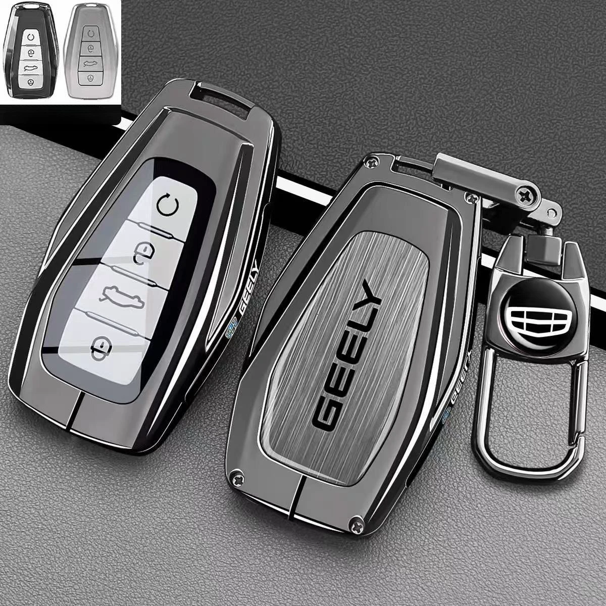 Car Key Case Cover Shell Protector Fob Holder for Geely Radar King Kong Horizon Geometry A G6 E C Firefly M6 Keybag  Accessories