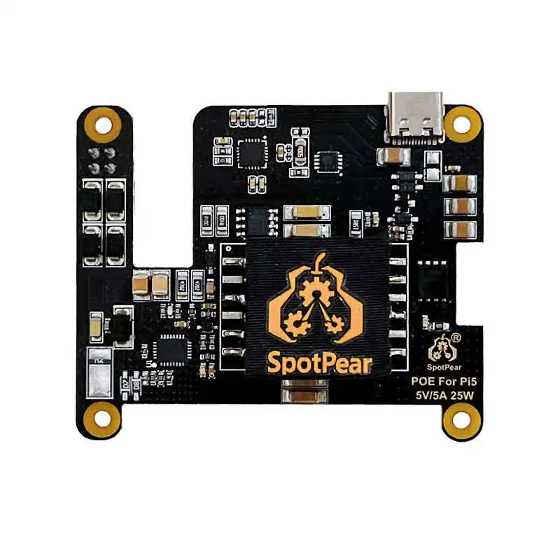 Raspberry Pi 5 PoE HAT With PD Trigger Activation Type C Power Over Ethernet 802.3af/at 5V/4.5A 25W Optional Fan for RPi5