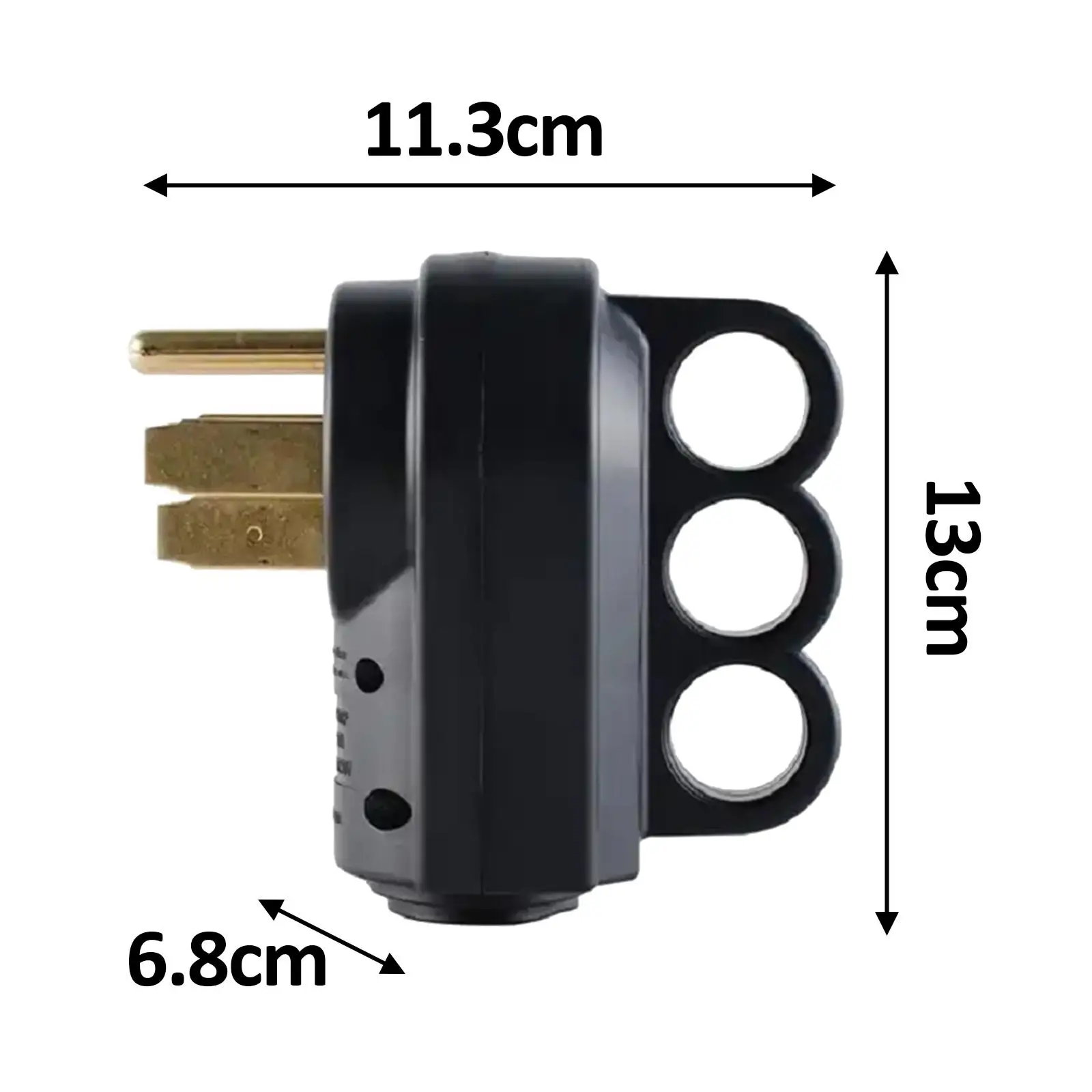 50 أمبير ذكر RV Plug NEMA 14-50P متين مع مقبض نايلون لمقطورة التخييم