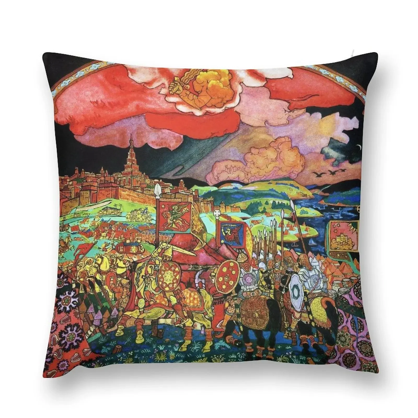 Nicholas Roerich Capture of Kazan Throw Pillow Christmas Pillowcase Covers For Sofas Christmas Pillow Covers Sofa Cushion pillow