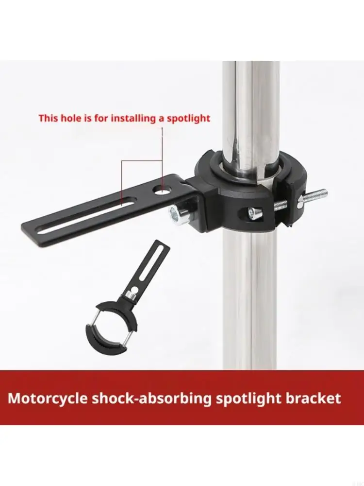 Round Tube Motorcycle Light Mount Bracket with Adjustable Arm New