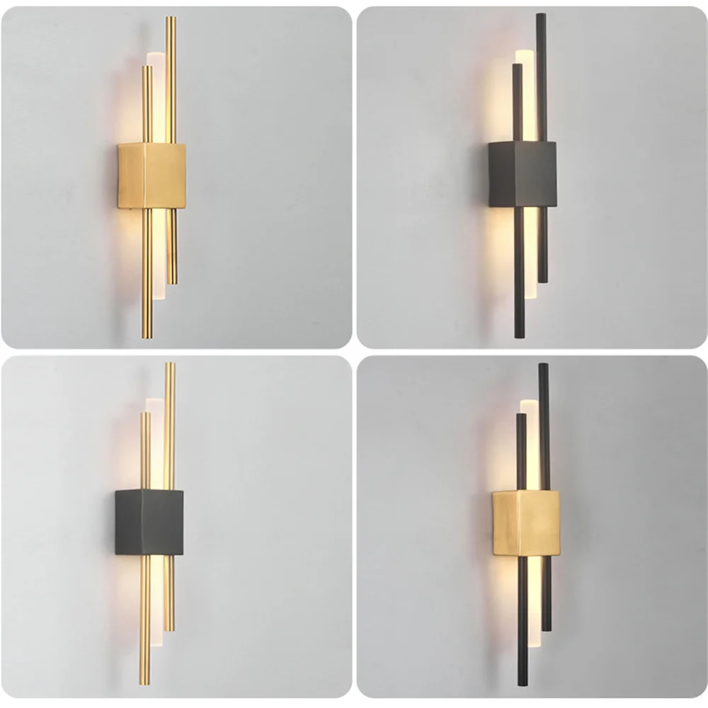 

Tubular Luxury Wall Lamp Modern Bedroom Sofa Living Room TV Background Wall Decor Sconce Corridor Interrior Wall Light Fixture