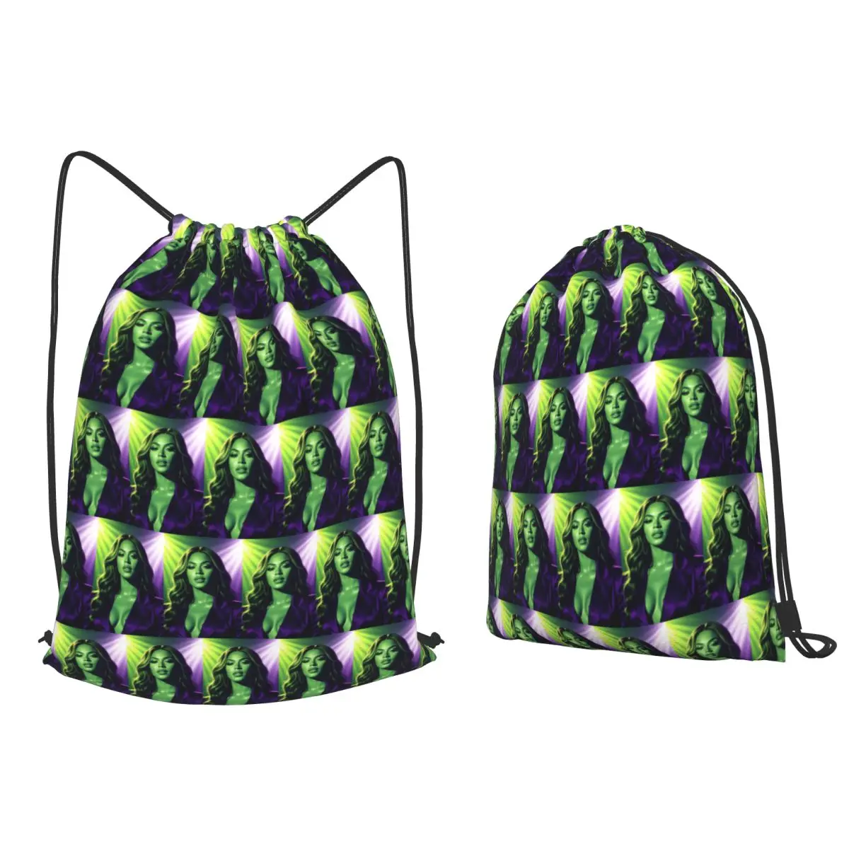 Artistic Design Inspired By Beyonce Backpacks Portable Drawstring Bags Sundries Bag Book Bags for Man Woman Students