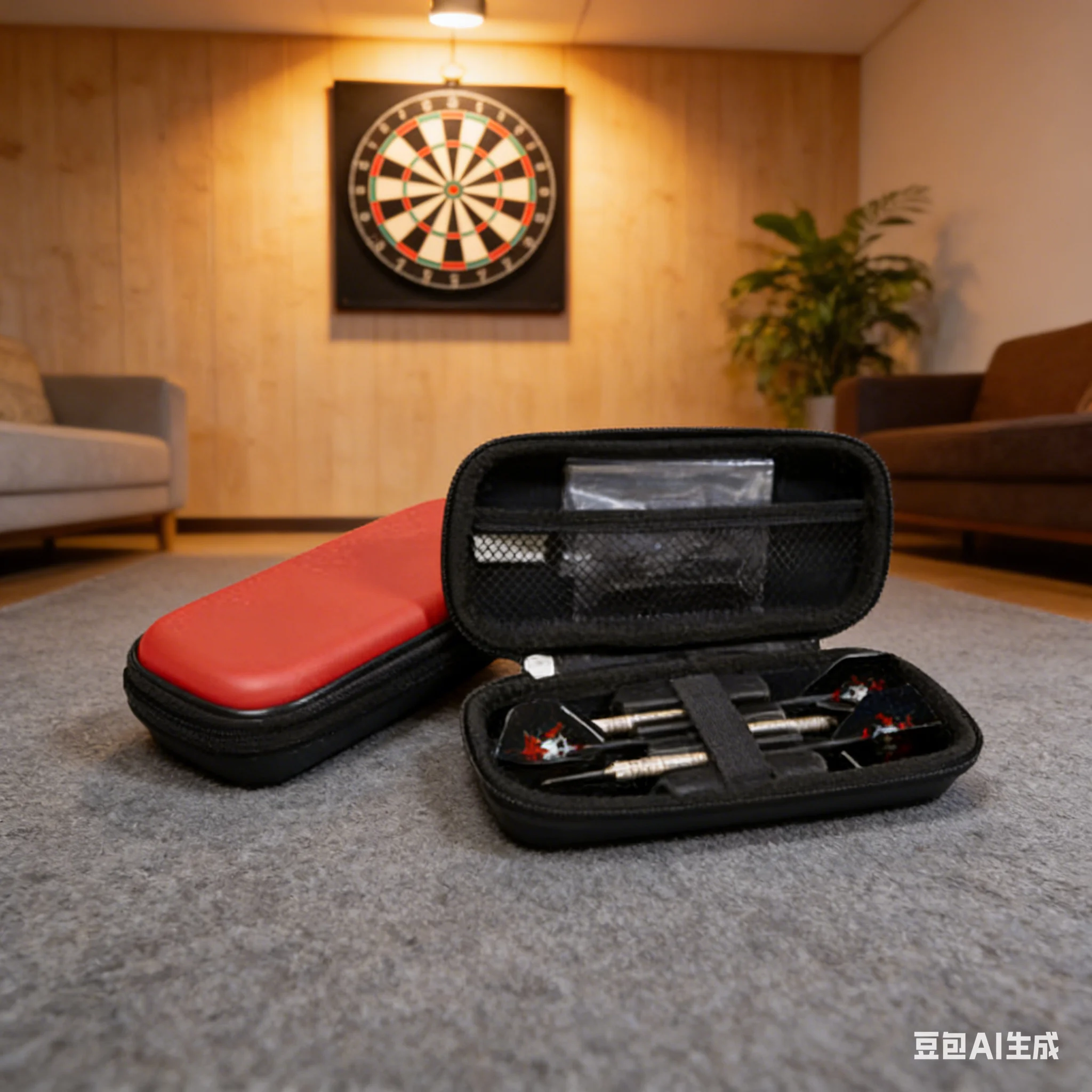 

1pc Darts Box EVA Darts Organizer Tip Holder Shafts Carrying Case With Space For 3 Darts Shafts Flights Tips And Other Parts