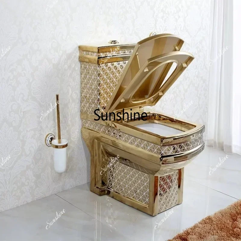 YGolden Toilet,New Design Toilet, Hot Selling Luxury Design ,Ceramic Plating ,Gold Color,Bathroom Toilet