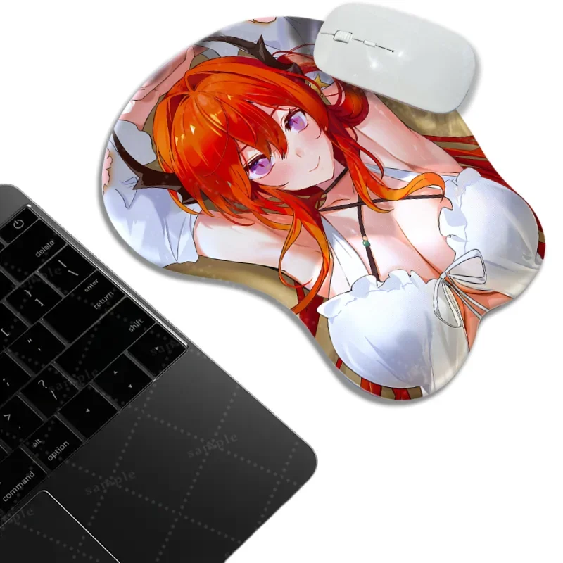 

Blister-packed Chest Mouse Pad Anime Desk Mat Arknights Surtr Gamer Special Wristband with 3d Nipples