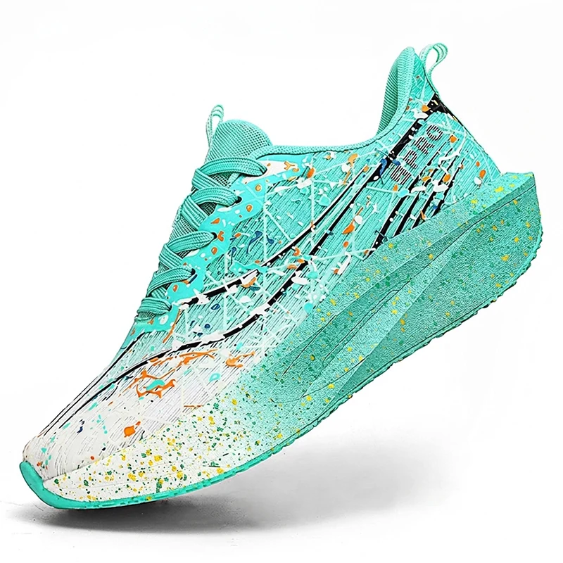 Men's Lightweight Comfortable Sports Shoes Breathable Lace-Up Running Sneakers Outdoor Walking Athletic Footwear