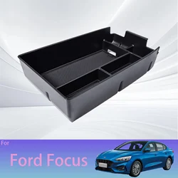 For Ford Focus 2019 2020 2021 Car Armrest Storage Box Center Console Organize Tray Storage Box Central Tidying Accessories ABS